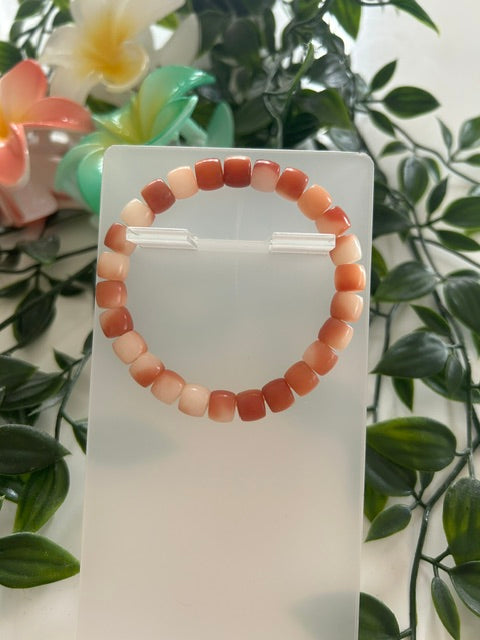 Bracelet Perles Cubiques Terracotta BODHI