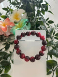 Bracelet Perles Gravées Bordeaux BODHI