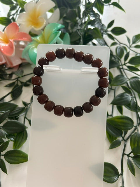Bracelet Perles Cubiques Acajou BODHI