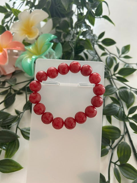 Bracelet Perles Rondes Rouge Passion BODHI