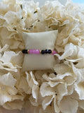 Bracelet Perles Cristal Rose Lilas & Violet – Intercalaires Dorées