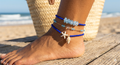 Lot de Bracelets de Cheville – Cristal, Verre & Coquillages